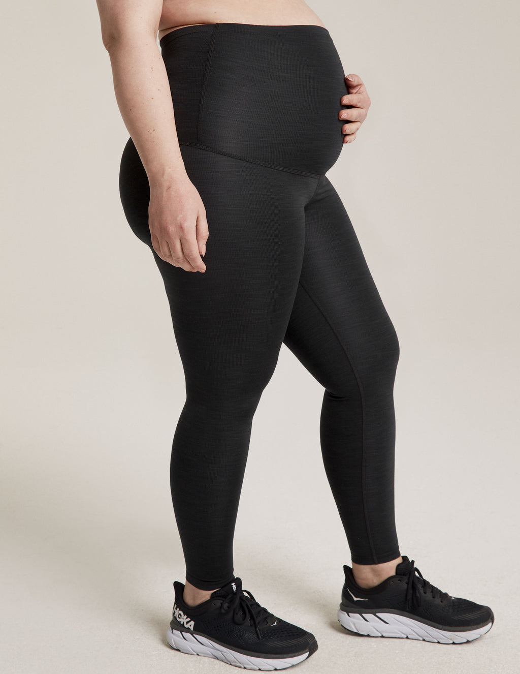 Heather Rib Maternity Midi Legging Featured Image